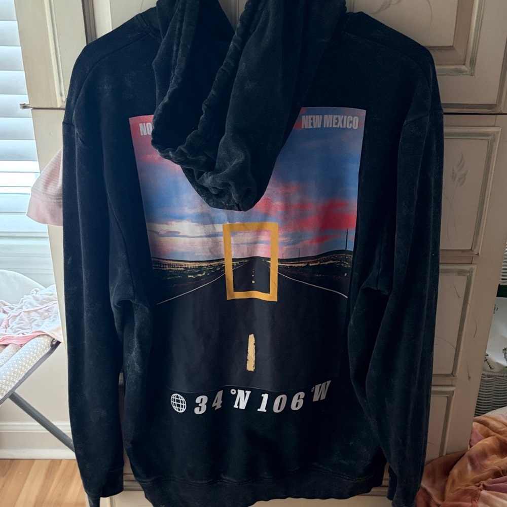 National Geographic Black Hoodie with Logo